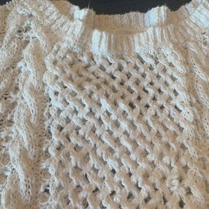 Abercrombie & Fitch White Loose Cotton Sweater ML